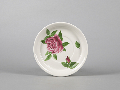 Чашка с блюдцем чайная форма Гербовая рисунок Розариум арт. 81.30483.00.1