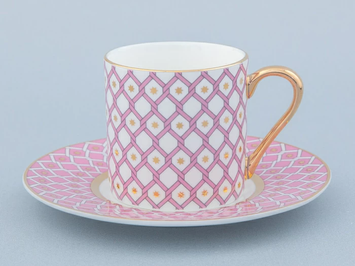 Чашка с блюдцем кофейная 115 мл., форма Идиллия, рисунок Астра 1 арт 81.32374.00.1, 