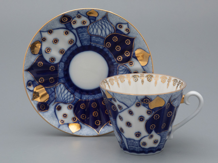 Чашка с блюдцем чайная 235 мл форма Лучистая рисунок Перезвоны арт. 81.13809.00.1, 