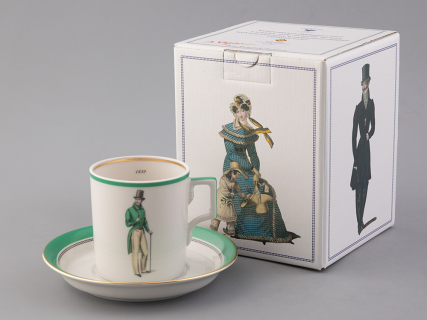 Подарочный набор чайный форма Гербовая рисунок Modes de Paris (зеленый) арт. 81.25659.00.1, 