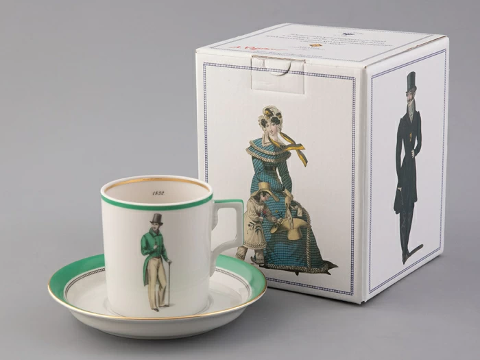 Подарочный набор чайный форма Гербовая рисунок Modes de Paris (зеленый) арт. 81.25659.00.1, 