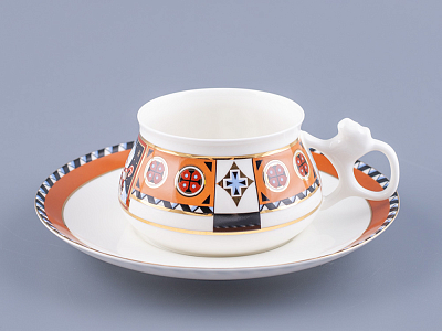 Чашка с блюдцем кофейная 180 мл.,  форма Билибина, рисунок Василиса арт. 81.16131.00.1