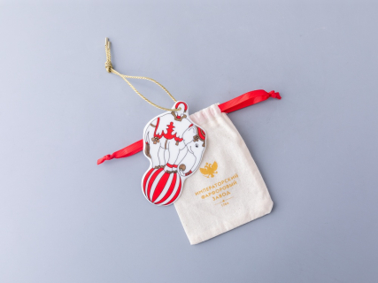 Елочные игрушки 5шт в подарочной упаковке, рисунок Гранд цирк, арт 81.34385.00.1, 