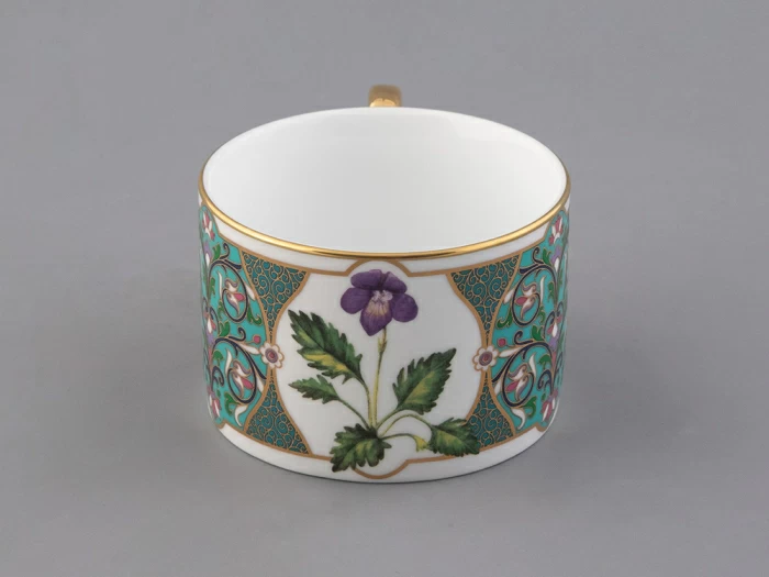 Чашка с блюдцем 250 мл в подарочной упаковке форма Соло, рисунок, Фиалка надрезанная, арт. 81.32656.00.1, 