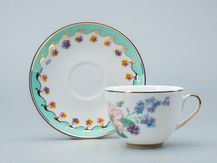 Чашка с блюдцем форма Весенняя 2 рисунок Улыбка флоры 2 арт. 81.30900.00.1, 