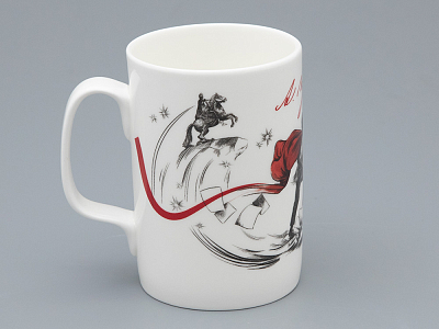 Подарочный набор Бокал с блюдцем и крышкой, форма Топ, рисунок Пророк, арт 81.34051.00.1