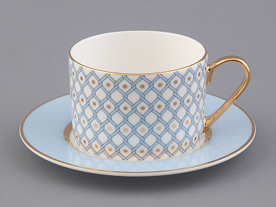 Сервиз чайный форма Идиллия рисунок Азур, 4 персоны 10 предметов, арт. 81.27757.00.1