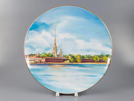 Декоративная тарелка 275 мм, форма Эллипс, Звезда Востока (Петропавловская), арт 80.38398.00.1