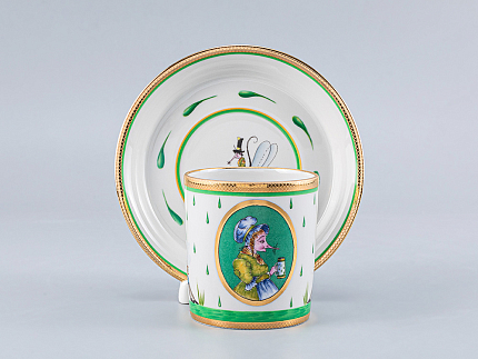 Чашка с блюдцем чайная Гербовая Крысята-воришки 2 арт. 81.16804.00.1