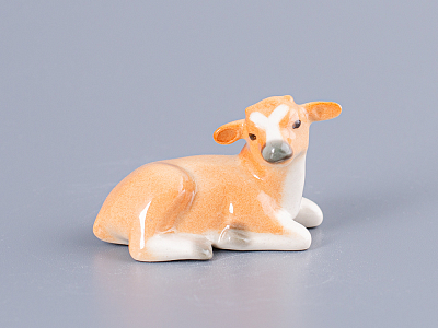 Скульптура форма Бычок-малыш рисунок Рыжий арт. 82.63993.00.1