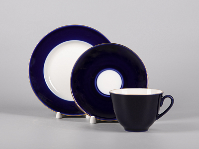 Трехпредметный комплект чайный 230 мл форма Весенняя рисунок Ночка арт. 81.11158.00.1