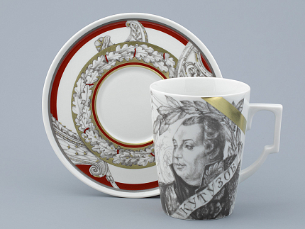 Бокал с блюдцем в подарочной упаковке, форма Гранд, рисунок Полководцы России Михаил Кутузов, арт. 81.32550.00.1