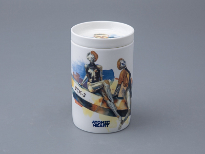 Бокал с блюдцем и крышкой 400мл в подарочной упаковке, форма Топ, рисунок Atomic Heart 2, арт 81.34449.00.1