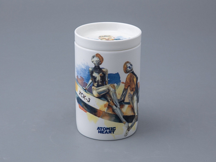 Бокал с блюдцем и крышкой 400мл в подарочной упаковке, форма Топ, рисунок Atomic Heart 2, арт 81.34449.00.1