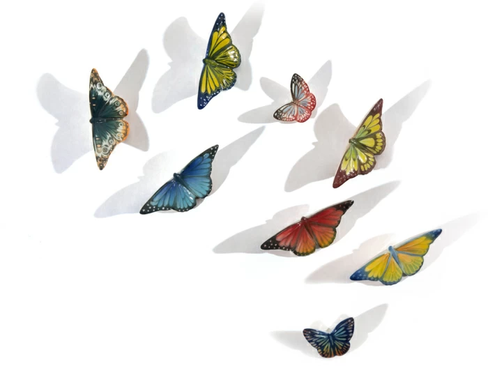 Скульптура форма Бабочка среднего размера, рисунок Бирюза, арт. 82.47281.00.1, 