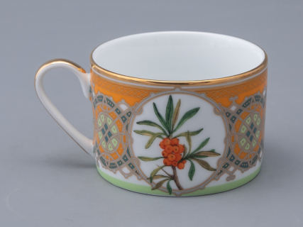 Чашка с блюдцем 250 мл в подарочной упаковке форма Соло рисунок Облепиха сибирская, арт. 81.33948.00.1, 