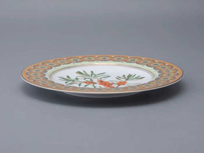 Тарелка декоративная 270 мм в подарочной упаковке форма Европейская рисунок Облепиха сибирская, арт. 81.33947.00.1, 