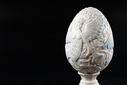 Яйцо пасхальное Птица-Сирин Белый, арт 60.05961.00.1