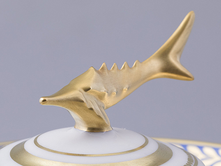 Подарочный набор стопки и икорница рис. Золотой арт. 81.30556.00.1