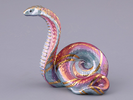 Скульптура форма Кобра, большой размер, в подарочной упаковке, рисунок Восход, арт. 81.32813.00.1