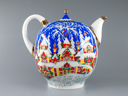 Комплект чайников форма Новгородский рисунок Зимняя сказка арт. 81.13998.00.1