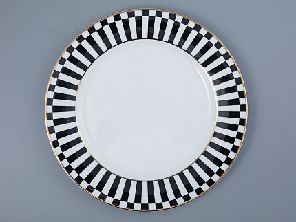 Тарелка плоская 270 мм форма Стандартная 2 рисунок Да и нет Черный арт. 80.45833.00.1