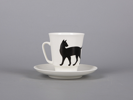 Чашка с блюдцем кофейная 165 мл., форма Майская, рисунок Мотыльки арт. 81.30661.00.1