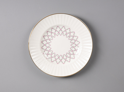 Трехпредметный комплект чайный форма Волна рисунок Розовая сетка 155 мл арт. 81.14622.00.1, 