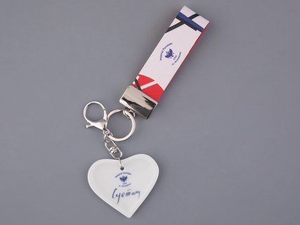 Брелок подвеска в подарочной упаковке, форма Сердечко 2, рисунок Супремы, арт 81.33238.00.1, 