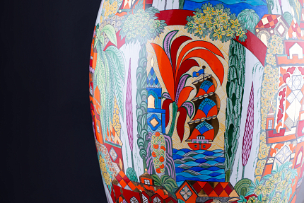 Ваза Экзотические фантазии на форме Молодежная, большой размер, арт 80.62387.00.1