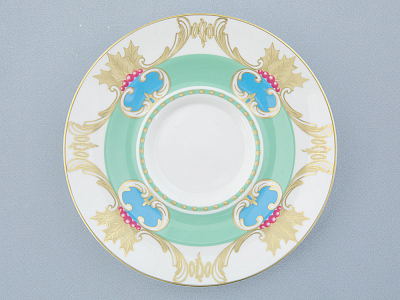 Чашка с блюдцем чайная 240 мл форма Айседора рисунок Аквамарин арт. 81.30907.00.1