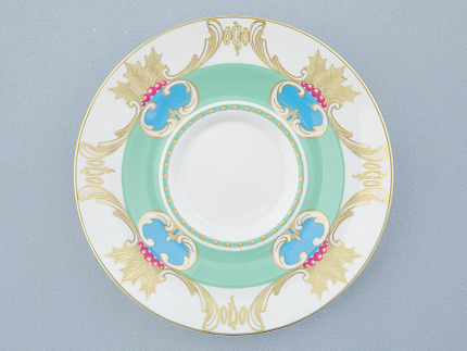 Чашка с блюдцем чайная 240 мл форма Айседора рисунок Аквамарин арт. 81.30907.00.1