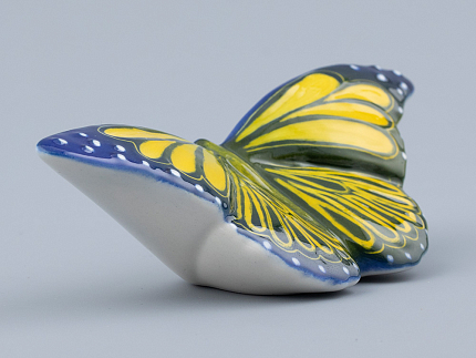 Скульптура форма Бабочка среднего размера, рисунок Ультрамарин, арт. 82.47280.00.1