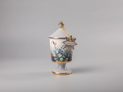 Свеча ароматическая в подарочной упаковке, форма Идиллия рисунок Календа аромат Загадочный лес арт. 81.31005.00.1