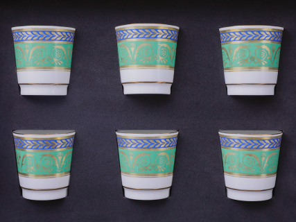 Подарочный набор стопки и икорница рис. Золотой арт. 81.30556.00.1, 