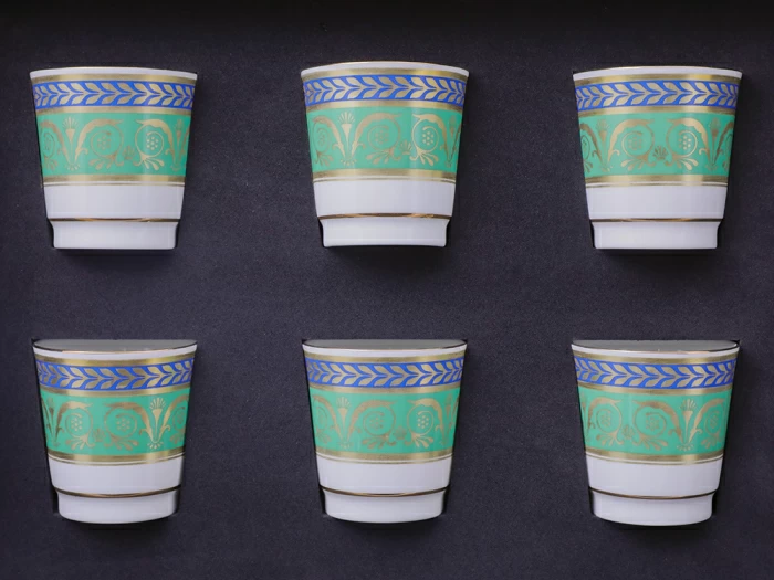 Подарочный набор стопки и икорница рис. Золотой арт. 81.30556.00.1, 