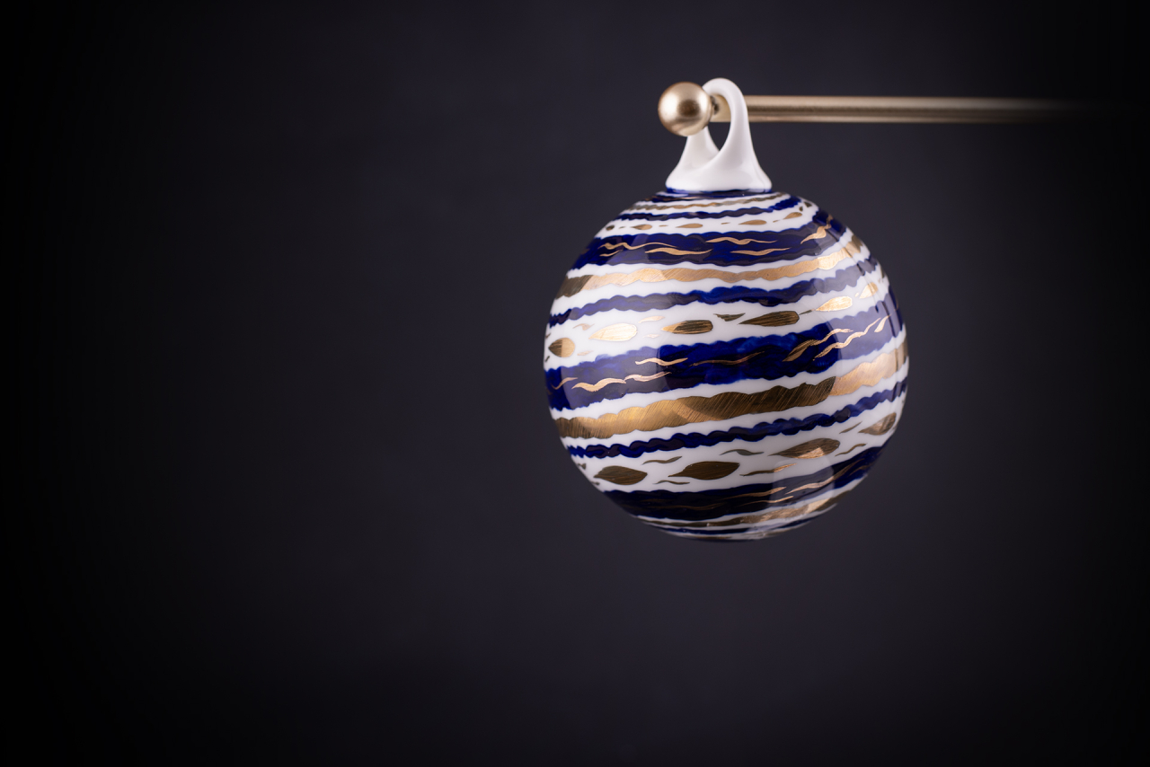 Елочная игрушка Шар, рисунок Реченька, арт 60.15219.00.1, 