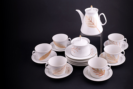 Сервиз чайный форма Молодежная, рисунок Сентябрь на 6 персон 20 предметов, арт 61.21023.00.1