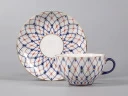 Чашка с блюдцем форма Тюльпан рисунок Сетка 1950, арт. 81.30860.00.1, 