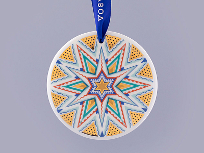 Подарочный набор Ёлочная игрушка, форма Сфера, рисунок Три стихии Змея, арт. 81.32609.00.1