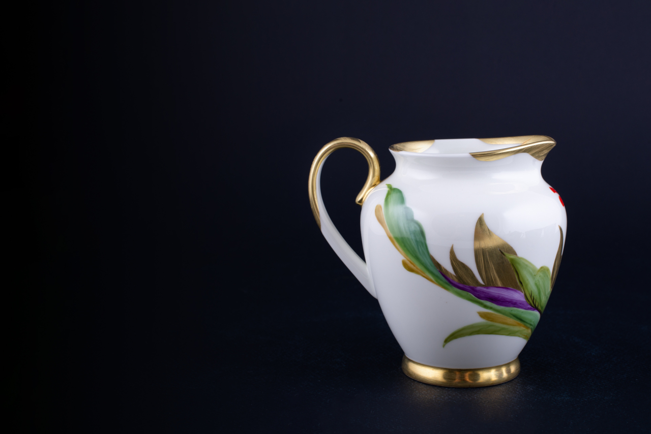 Сливочник 400 мл.,  форма Весенняя, рисунок  Маковый цветок,  арт 60.14702.00.1, 