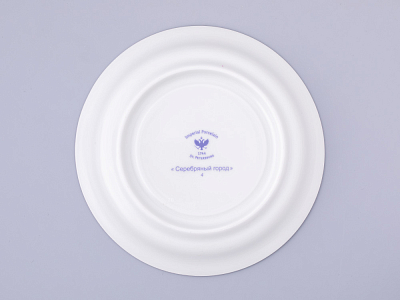 Чашка с блюдцем чайная, форма Гербовая, рисунок Серебряный город 4, арт. 81.32587.00.1