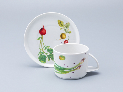 Чашка с блюдцем форма Баланс рисунок Мамина дача, арт. 81.34399.00.1