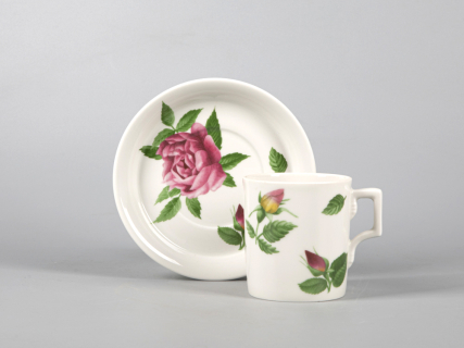 Чашка с блюдцем чайная форма Гербовая рисунок Розариум арт. 81.30483.00.1, 