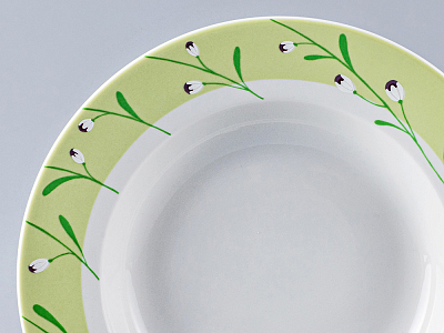 Тарелка 220 мм форма Глубокая, рисунок Весенний бриз, арт. 80.98407.00.1