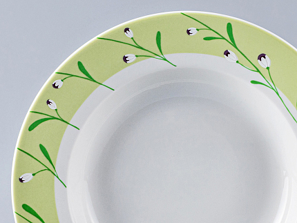 Тарелка 220 мм форма Глубокая, рисунок Весенний бриз, арт. 80.98407.00.1