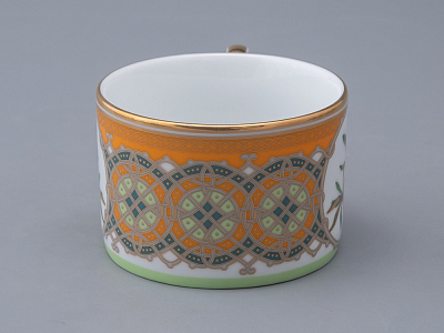 Чашка с блюдцем 250 мл в подарочной упаковке форма Соло рисунок Облепиха сибирская, арт. 81.33948.00.1