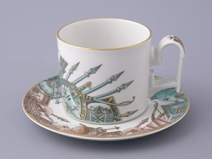 Чашка с блюдцем в подарочной упаковке, форма Охотничий, рисунок Триумф Штандарт Победы, арт. 81.32468.00.1, 