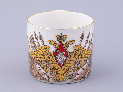 Чашка с блюдцем в подарочной упаковке, форма Охотничий, рисунок Триумф Золотой орел, арт. 81.32469.00.1