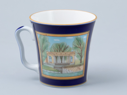 Бокал с блюдцем форма Ленинградский рисунок Порфировая ваза арт. 81.31477.00.1, 